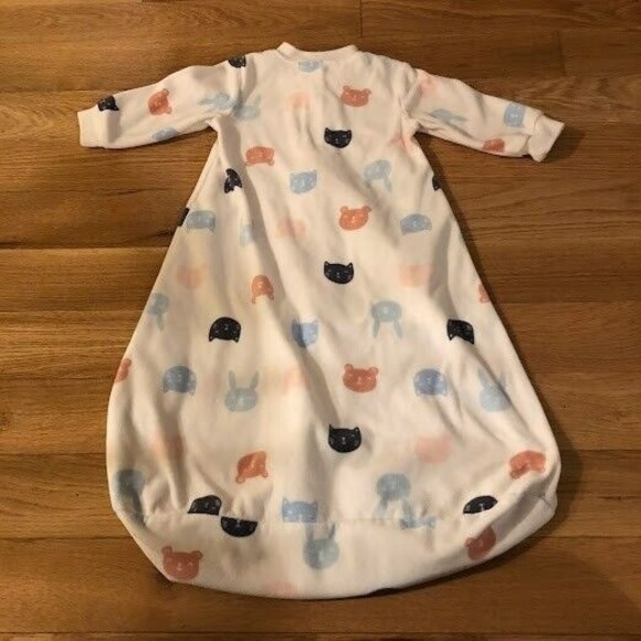 Carter's Baby Girl Fleece Sleep Sack Size 6 to 9 Months, Long Sleeves w Zipper - Picture 3 of 5